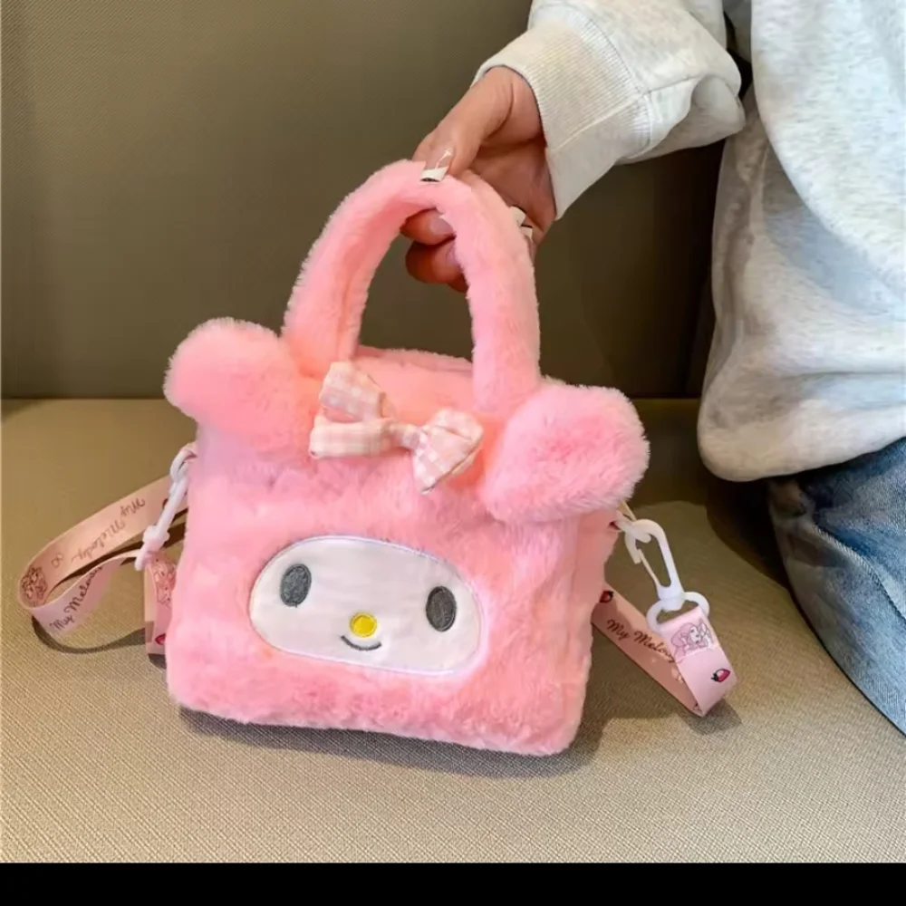 Cute Pink Plush Character Handbag - Picture 2 of 5